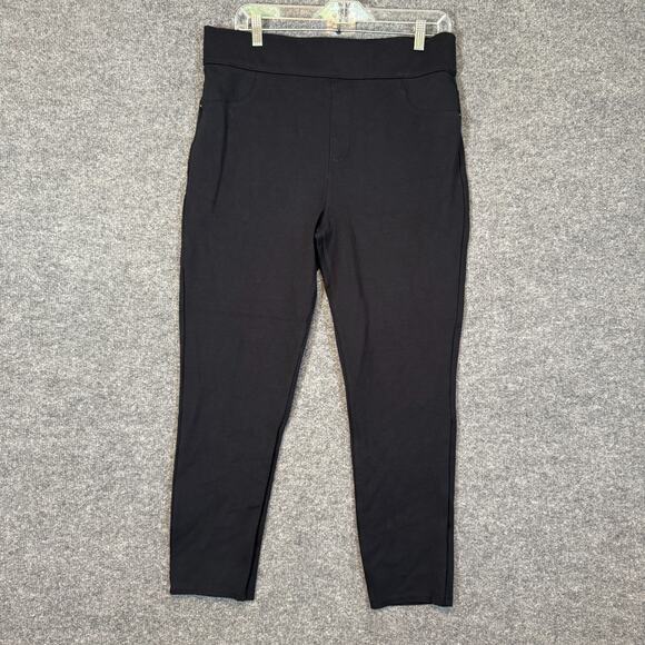 Spanx Pants Womens 1X Black Skinny Pull On Pants Stretch Plus Size Casual - Picture 2 of 9